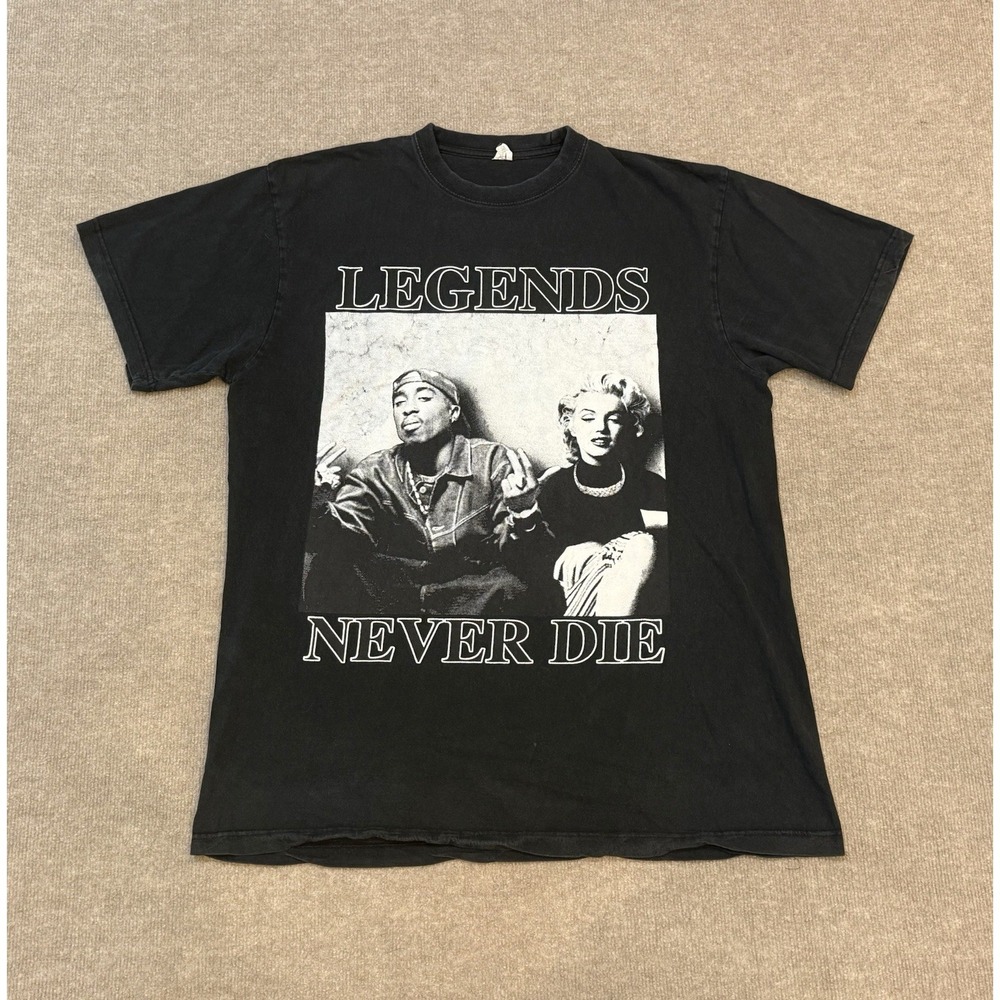 Tupac Marilyn Monroe Legends Never Die Vintage Rap Music Shirt Mens 3XL Rare